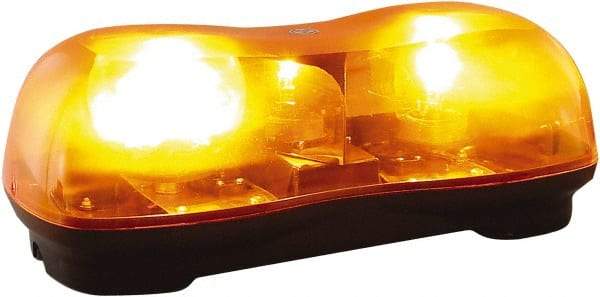 Buyers Products - 320 FPM, Magnetic Mount Emergency Halogen Lightbar Assembly - Powered by 12 to 24 Volts, Amber - USA Tool & Supply