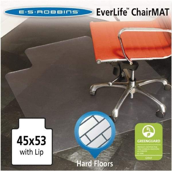 ES Robbins - 53" Long x 45" Wide, Chair Mat - Rectangular, Straight Edge Style - USA Tool & Supply