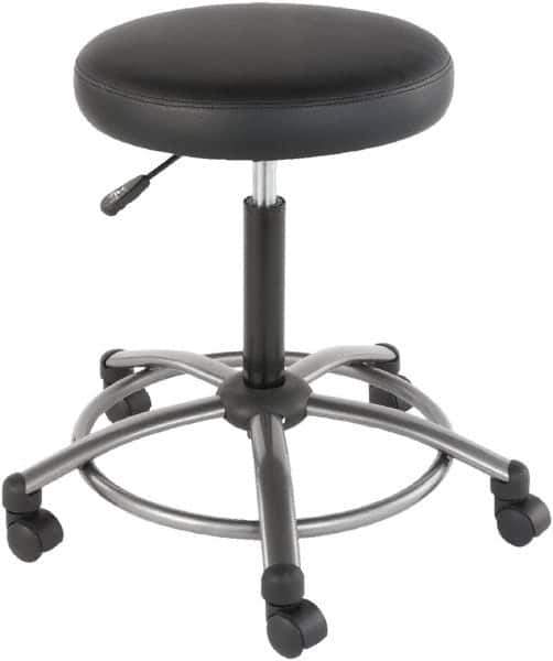 ALERA - 24-3/8 Inch Wide x 24-3/8 Inch Deep x 29-1/2 Inch High, Swivel Base, Utility Stool - Antimicrobial Seat, Black - USA Tool & Supply