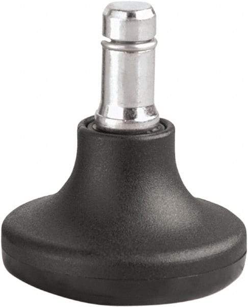 Master Caster - Matte Black Caster Set - For Wood & Tubular Metal Chairs & Office Furniture - USA Tool & Supply