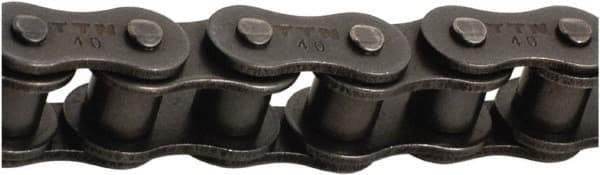 Tritan - 1/4" Pitch, ANSI 25, Single Strand Roller Chain - Chain No. 25, 787 Lb. Capacity, 10 Ft. Long, 0.13" Roller Diam, 1/8" Roller Width - USA Tool & Supply