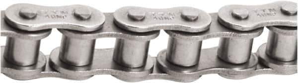 Tritan - 1/2" Pitch, ANSI 41, Single Strand Roller Chain - Chain No. 41SS, 1,349 Lb. Capacity, 10 Ft. Long, 0.306" Roller Diam, 0.246" Roller Width - USA Tool & Supply