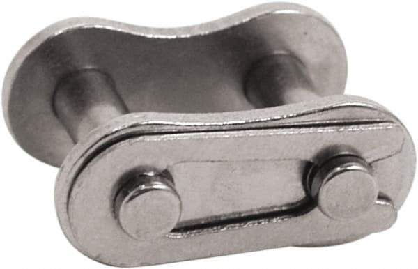 Tritan - 1/4" Pitch, ANSI 25, Roller Chain Connecting Link - For Use with Single Strand Chain - USA Tool & Supply