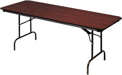 ICEBERG - 30" Long x 96" Wide x 29" High, Folding Table - Mahogany - USA Tool & Supply