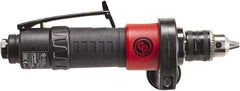 Chicago Pneumatic - 3/8" Keyed Chuck - Inline Handle, 2,100 RPM, 0.4 hp, 90 psi - USA Tool & Supply