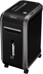 FELLOWES - 7/32" Strip, 12 Sheet Strip Cut Paper Strip Cut Shredder - 17-5/16" Long x 11-7/16" Wide x 25-3/16" High, Level 2 Security, 9 Gal Wastebasket - USA Tool & Supply