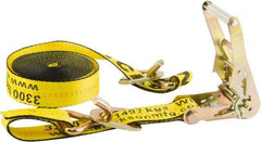 Erickson Manufacturing - 20' Long x 2" Wide, 10,000 Lb Basket Capacity, Polyester & Steel Web Sling - Yellow - USA Tool & Supply