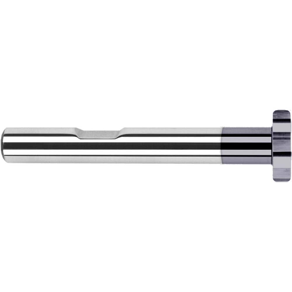 Harvey Tool - 1" Cut Diam, 1/8" Cut Width, 1/2" Shank, Straight-Tooth Woodruff Keyseat Cutter - Exact Industrial Supply