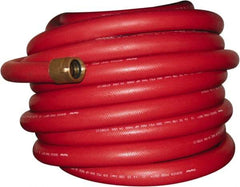 Dixon Valve & Coupling - 3/4" ID, 800 Working psi, Red EPDM Fire Hose - Male x Female NST (NH) Ends, 100' Long, 2,400 Burst psi - USA Tool & Supply