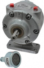 Gast - 1-1/2 hp Reversible Foot Air Actuated Motor - 3,000 Max RPM, 1.12" Shaft Length, 5.81" OAL, 1/2" Shaft Diam - USA Tool & Supply