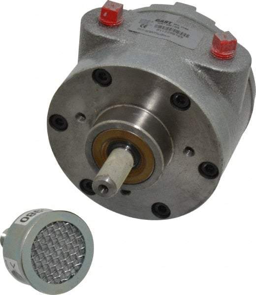 Gast - 1-1/2 hp Reversible Face Air Actuated Motor - 3,000 Max RPM, 1.12" Shaft Length, 5.81" OAL, 1/2" Shaft Diam - USA Tool & Supply