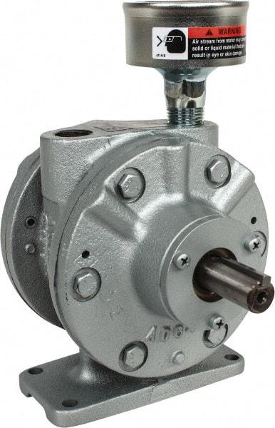 Gast - 4 hp Reversible Foot Air Actuated Motor - 3,000 Max RPM, 1.39" Shaft Length, 7.47" OAL, 5/8" Shaft Diam - USA Tool & Supply