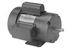 Leeson - 1-1/2 Max hp, 3,450 Max RPM, Electric AC DC Motor - 115, 208, 230 V Input, Single Phase, 56 Frame - USA Tool & Supply