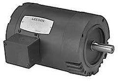 Leeson - 1/3 Max hp, 3,450 Max RPM, Electric AC DC Motor - 208-230/460 V Input, Three Phase, 56C Frame - USA Tool & Supply