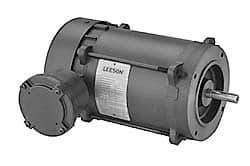 Leeson - 3/4 Max hp, 1,725 Max RPM, Electric AC DC Motor - 115, 208, 230 V Input, Single Phase, 56H Frame - USA Tool & Supply