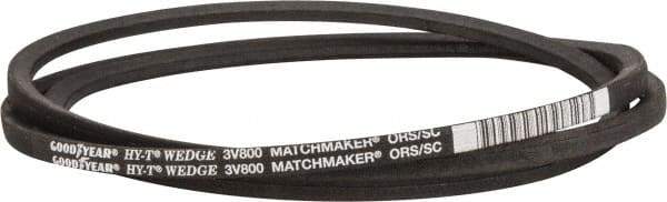 Continental ContiTech - Section 3V, 80" Outside Length, V-Belt - Fiber Reinforced Wingprene Rubber, HY-T Wedge MatchmakerEnvelope, No. 3V800 - USA Tool & Supply