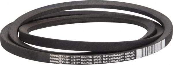 Continental ContiTech - Section 5V, 95" Outside Length, V-Belt - Fiber Reinforced Wingprene Rubber, HY-T Wedge MatchmakerEnvelope, No. 5V950 - USA Tool & Supply