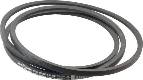 Continental ContiTech - Section 5V, 125" Outside Length, V-Belt - Fiber Reinforced Wingprene Rubber, HY-T Wedge MatchmakerEnvelope, No. 5V1250 - USA Tool & Supply