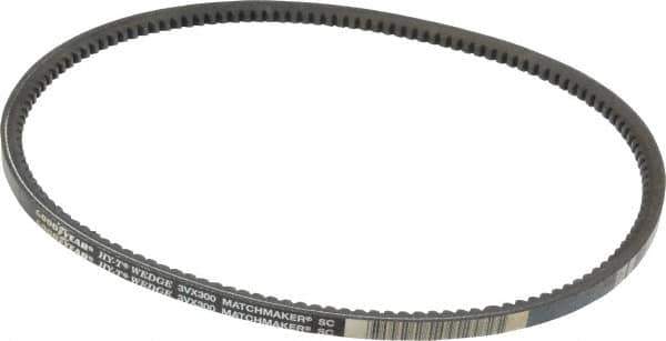 Continental ContiTech - Section 3VX, 30" Outside Length, V-Belt - Fiber Reinforced Wingprene Rubber, HY-T Wedge Matchmaker Cogged, No. 3VX300 - USA Tool & Supply