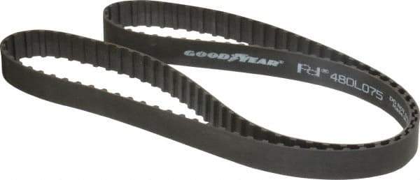 Continental ContiTech - Section L, 3/4" Wide, Timing Belt - Helanca Weave Stretch Nylon, L Series Belts Positive Drive, No. 480L - USA Tool & Supply