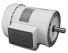 Leeson - 1/2 Max hp, 3,450 Max RPM, Electric AC DC Motor - 208-230/460 V Input, Three Phase, D56C Frame - USA Tool & Supply
