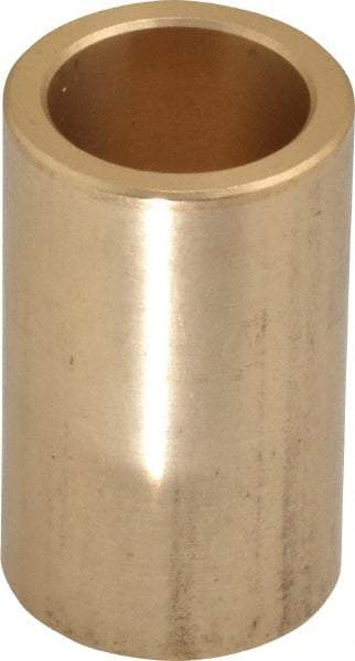 Made in USA - 9/16" Inside x 3/4" Outside Diam, Cast Bronze Sleeve Bearing - 1-1/4" OAL - USA Tool & Supply