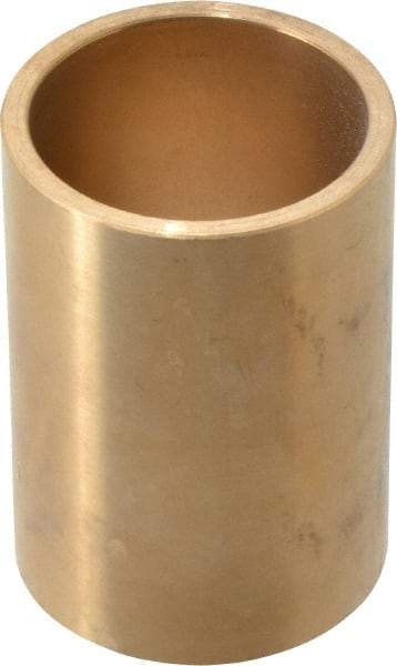 Made in USA - 1-1/2" Inside x 1-3/4" Outside Diam, Cast Bronze Sleeve Bearing - 2-1/2" OAL - USA Tool & Supply