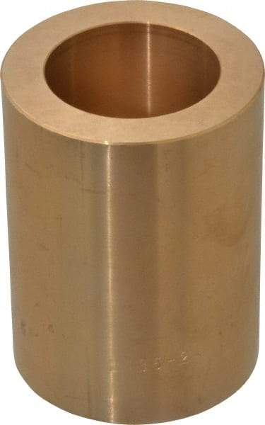 Made in USA - 1-1/2" Inside x 2-1/4" Outside Diam, Cast Bronze Sleeve Bearing - 3" OAL - USA Tool & Supply