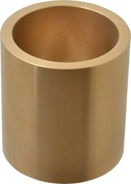 Made in USA - 2-1/4" Inside x 2-3/4" Outside Diam, Cast Bronze Sleeve Bearing - 3" OAL - USA Tool & Supply