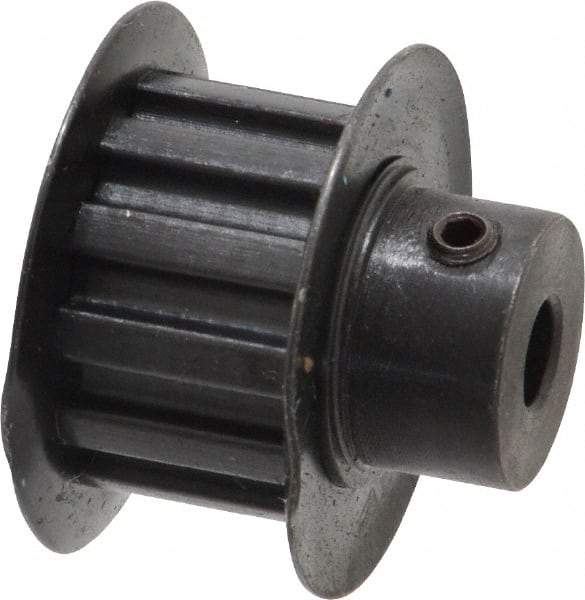 Power Drive - 12 Tooth, 3/16" Inside x 0.744" Outside Diam, Timing Belt Pulley - 1/4, 3/8" Belt Width, 0.764" Pitch Diam, Steel & Cast Iron - USA Tool & Supply
