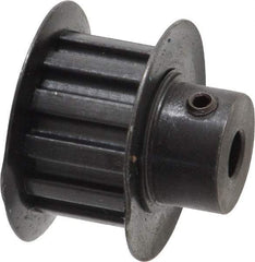 Power Drive - 12 Tooth, 3/16" Inside x 0.744" Outside Diam, Timing Belt Pulley - 1/4, 3/8" Belt Width, 0.764" Pitch Diam, Steel & Cast Iron - USA Tool & Supply