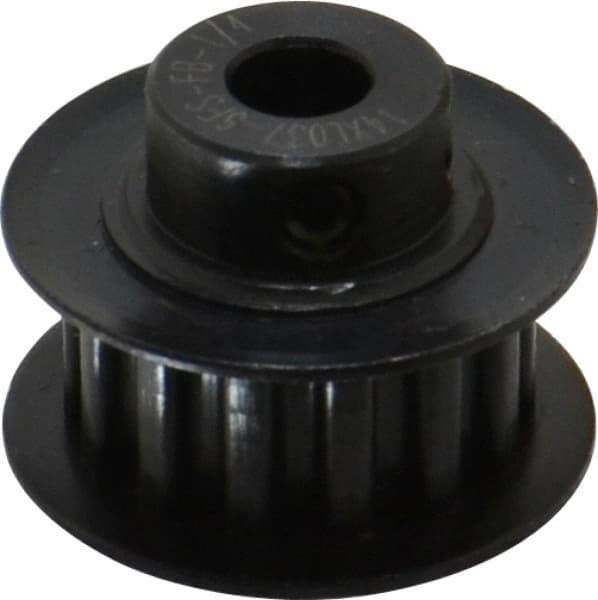 Power Drive - 14 Tooth, 1/4" Inside x 0.871" Outside Diam, Timing Belt Pulley - 1/4, 3/8" Belt Width, 0.891" Pitch Diam, Steel & Cast Iron - USA Tool & Supply