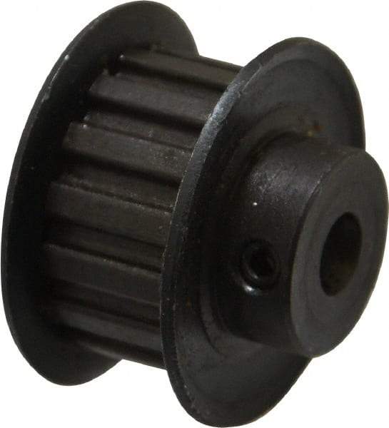 Power Drive - 15 Tooth, 1/4" Inside x 0.935" Outside Diam, Timing Belt Pulley - 1/4, 3/8" Belt Width, 0.955" Pitch Diam, Steel & Cast Iron - USA Tool & Supply
