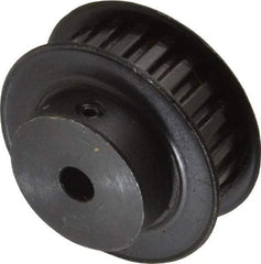 Power Drive - 22 Tooth, 1/4" Inside x 1.381" Outside Diam, Timing Belt Pulley - 1/4, 3/8" Belt Width, 1.401" Pitch Diam, Steel & Cast Iron - USA Tool & Supply
