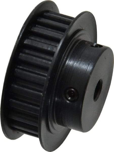 Power Drive - 24 Tooth, 1/4" Inside x 1.508" Outside Diam, Timing Belt Pulley - 1/4, 3/8" Belt Width, 1.528" Pitch Diam, Steel & Cast Iron - USA Tool & Supply