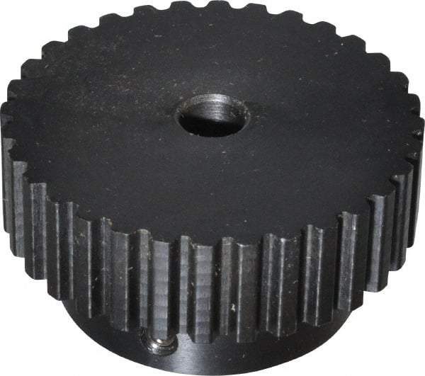 Power Drive - 32 Tooth, 5/16" Inside x 2.017" Outside Diam, Timing Belt Pulley - 1/4, 3/8" Belt Width, 2.037" Pitch Diam, Steel & Cast Iron - USA Tool & Supply