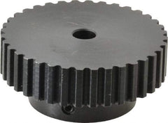 Power Drive - 36 Tooth, 5/16" Inside x 2.272" Outside Diam, Timing Belt Pulley - 1/4, 3/8" Belt Width, 2.292" Pitch Diam, Steel & Cast Iron - USA Tool & Supply