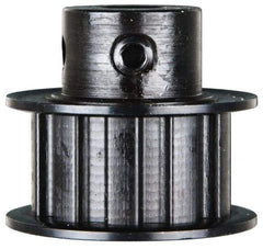 Power Drive - 10 Tooth, 3/8" Inside x 1.164" Outside Diam, Timing Belt Pulley - 1/2" Belt Width, 1.194" Pitch Diam, Steel & Cast Iron - USA Tool & Supply