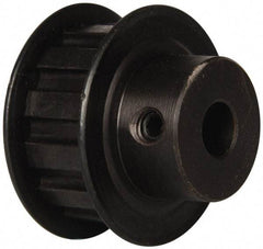 Power Drive - 12 Tooth, 3/8" Inside x 1.402" Outside Diam, Timing Belt Pulley - 1/2" Belt Width, 1.432" Pitch Diam, Steel & Cast Iron - USA Tool & Supply