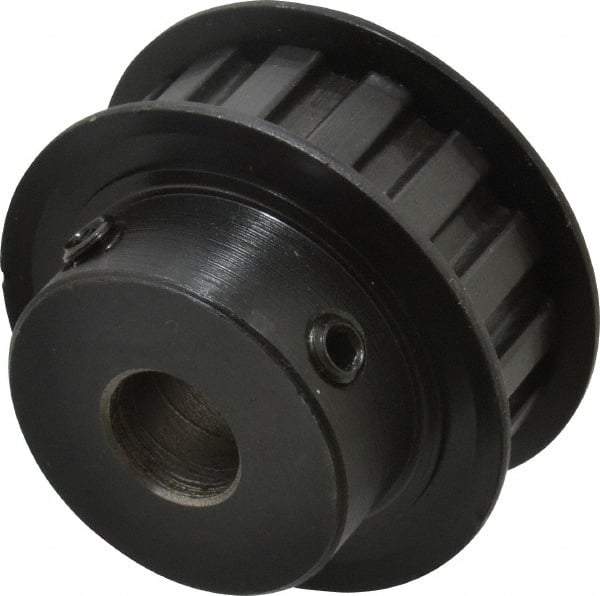 Power Drive - 15 Tooth, 1/2" Inside x 1.76" Outside Diam, Timing Belt Pulley - 1/2" Belt Width, 1.79" Pitch Diam, Steel & Cast Iron - USA Tool & Supply