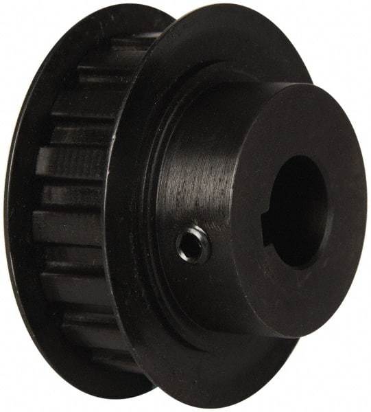 Power Drive - 17 Tooth, 5/8" Inside x 2" Outside Diam, Timing Belt Pulley - 1/2" Belt Width, 2.029" Pitch Diam, Steel & Cast Iron - USA Tool & Supply