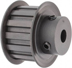 Power Drive - 14 Tooth, 3/8" Inside x 1.641" Outside Diam, Timing Belt Pulley - 3/4" Belt Width, 1.671" Pitch Diam, Steel & Cast Iron - USA Tool & Supply