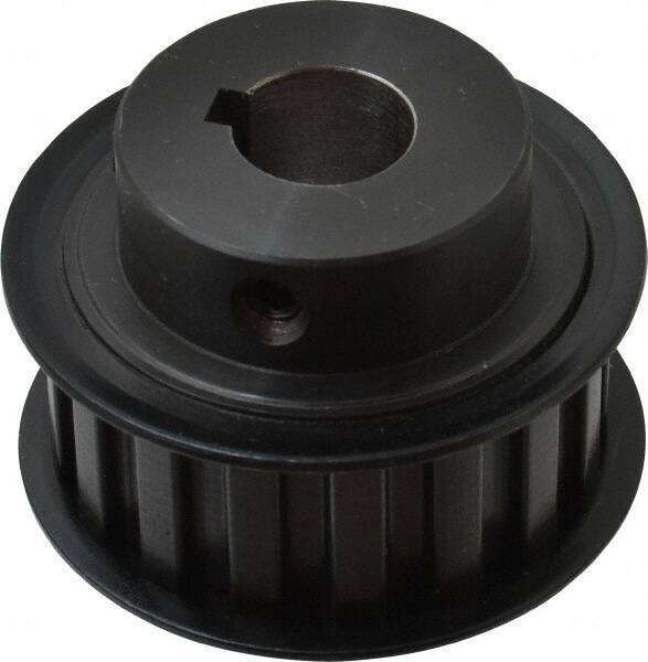 Power Drive - 17 Tooth, 5/8" Inside x 2" Outside Diam, Timing Belt Pulley - 3/4" Belt Width, 2.029" Pitch Diam, Steel & Cast Iron - USA Tool & Supply