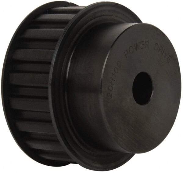 Power Drive - 20 Tooth, 5/8" Inside x 3.129" Outside Diam, Timing Belt Pulley - 3/4, 1" Belt Width, 3.183" Pitch Diam, Steel & Cast Iron - USA Tool & Supply