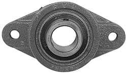 Value Collection - 197mm OAL2-Bolt Flange Bearing - 7700 Lb Dyn Cap, Cast Iron - USA Tool & Supply