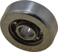 Value Collection - 1/8" Bore Diam, 1/2" OD, Open Miniature Radial Ball Bearing - 11/64" Wide, 1 Row, Round Bore, 49 Lb Static Capacity, 144 Lb Dynamic Capacity - USA Tool & Supply