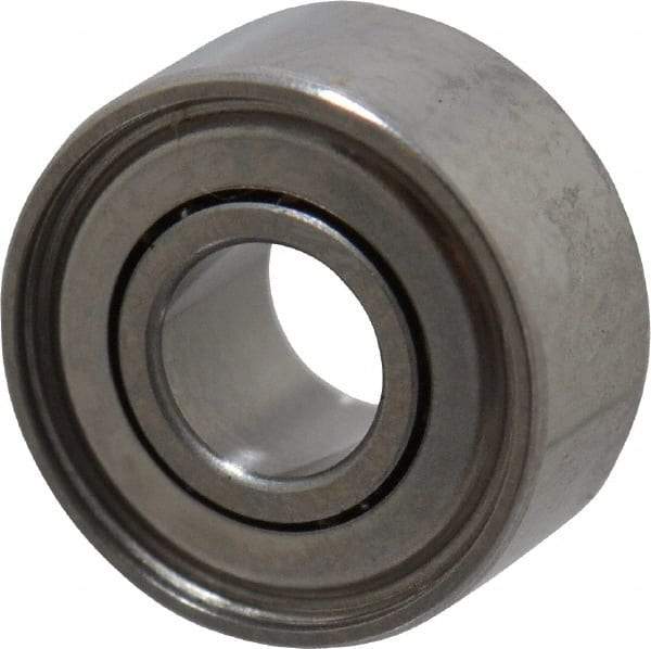 Value Collection - 1/8" Bore Diam, 5/16" OD, Double Shield Miniature Radial Ball Bearing - 9/64" Wide, 1 Row, Round Bore, 40 Lb Static Capacity, 124 Lb Dynamic Capacity - USA Tool & Supply