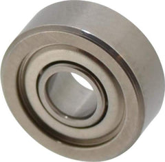 Value Collection - 3/16" Bore Diam, 5/16" OD, Double Shield Miniature Radial Ball Bearing - 1/8" Wide, 1 Row, Round Bore, 29 Lb Static Capacity, 81 Lb Dynamic Capacity - USA Tool & Supply