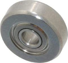Value Collection - 1/8" Bore Diam, 1/2" OD, Double Shield Miniature Radial Ball Bearing - 11/64" Wide, 1 Row, Round Bore, 49 Lb Static Capacity, 144 Lb Dynamic Capacity - USA Tool & Supply