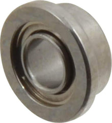 Value Collection - 3/32" Bore Diam, 3/16" OD, Double Shield Miniature Radial Ball Bearing - 3/32" Wide, With Flange, 1 Row, Round Bore, 10 Lb Static Capacity, 31 Lb Dynamic Capacity - USA Tool & Supply